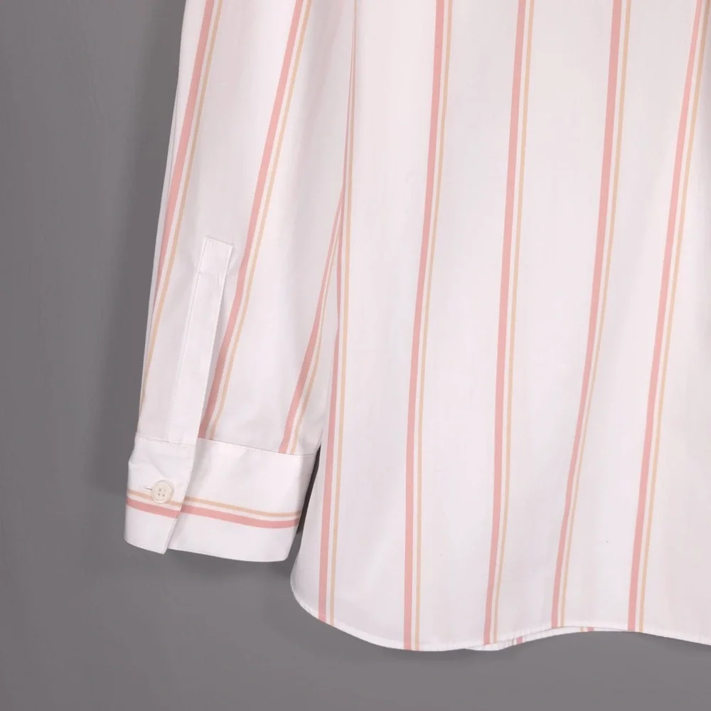 LAFAYETTE 148 NEW YORK Women’s Velma LS Skylark Striped Button-Front‎ MEDIUM - Picture 8 of 11